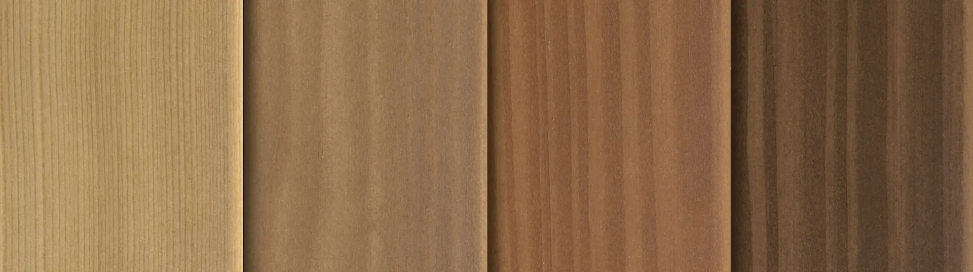 Muestras de acabado al aceite sobre madera