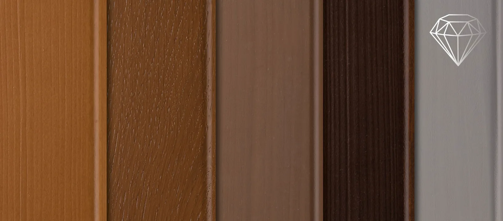 Muestras de color del lacado DIAMOND FINISH sobre madera