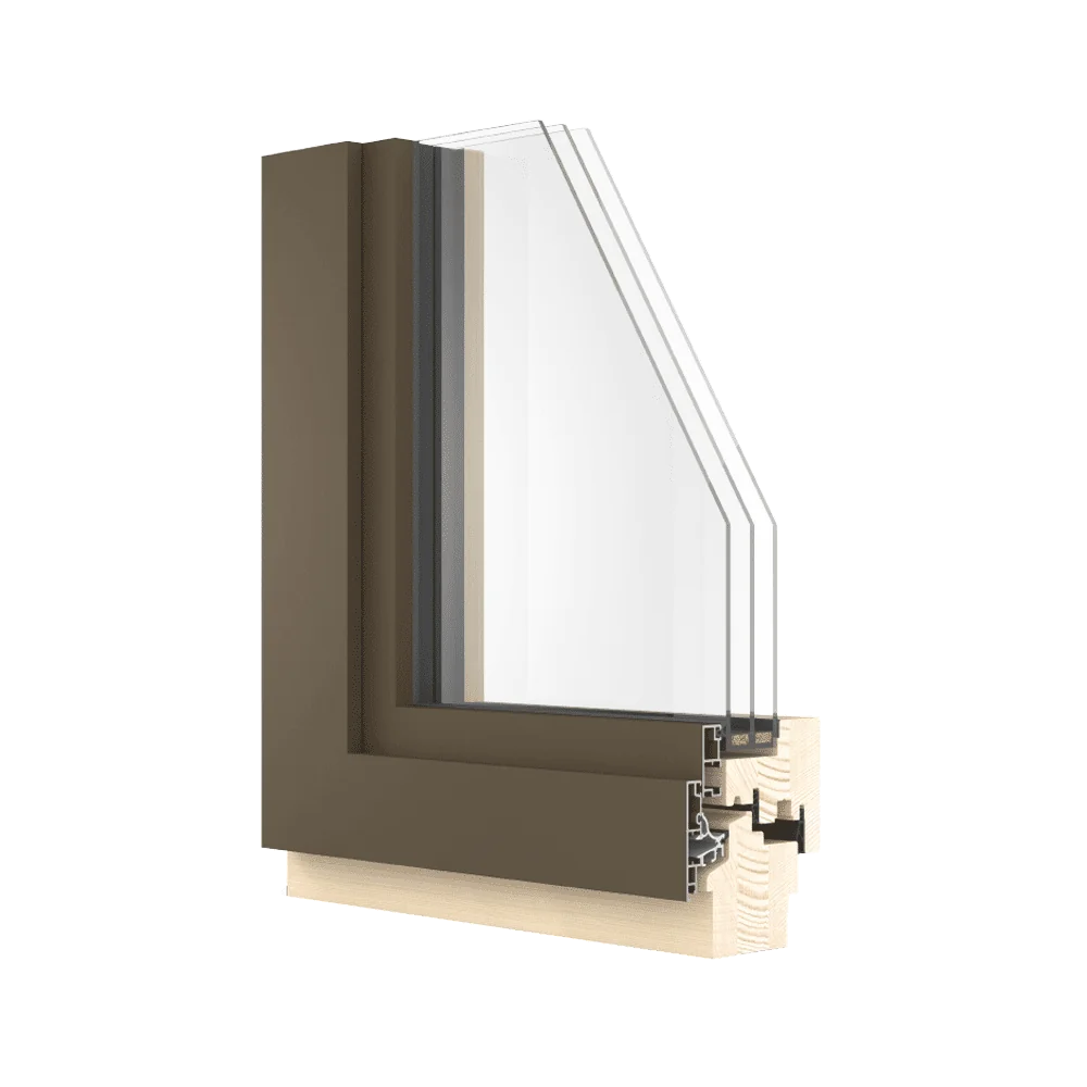 Ventana de madera y aluminio Slim 3 Econ