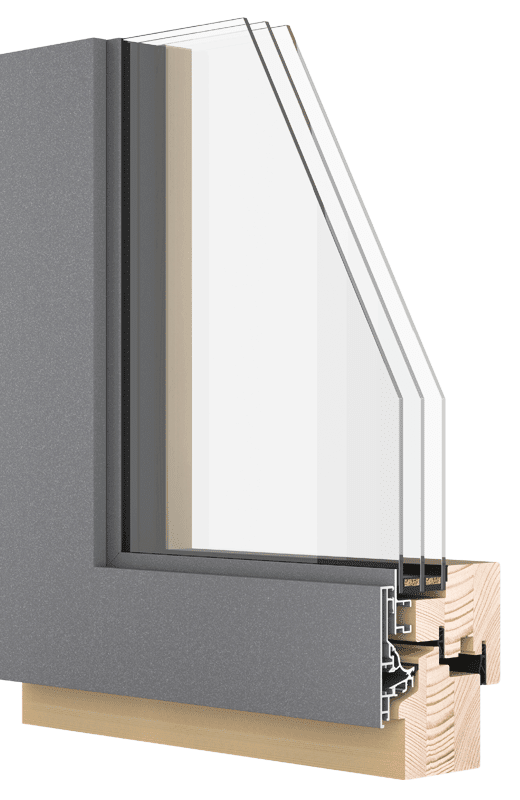 Ventana de madera y aluminio Integra 2.0 Color Premium